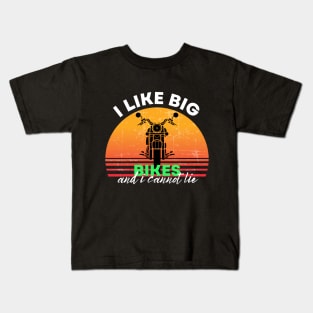 I Like Big Bikes and I Cannot Lie Kids T-Shirt